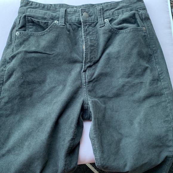 American Eagle Outfitters Superstretch charcoal gray corduroy pants size 4 - Picture 2 of 10